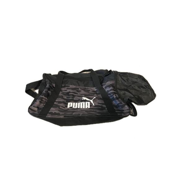 Puma Black Gray Duffel Bag 20"x12"x12" - Picture 2 of 7